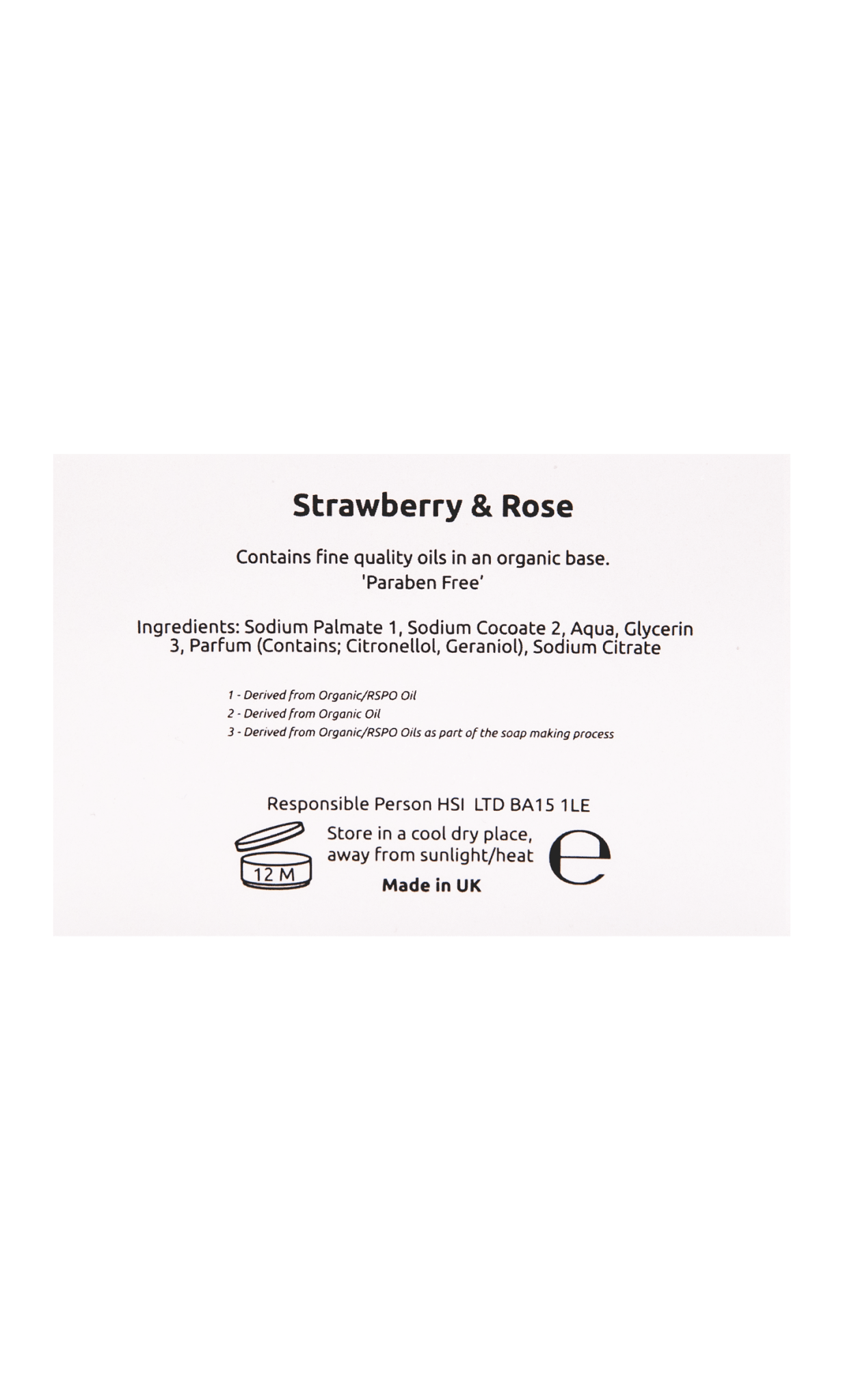 Strawberry and Rose Soap back