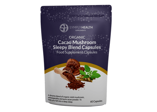 Cacao Mushroom Sleepy Blend Capsules front