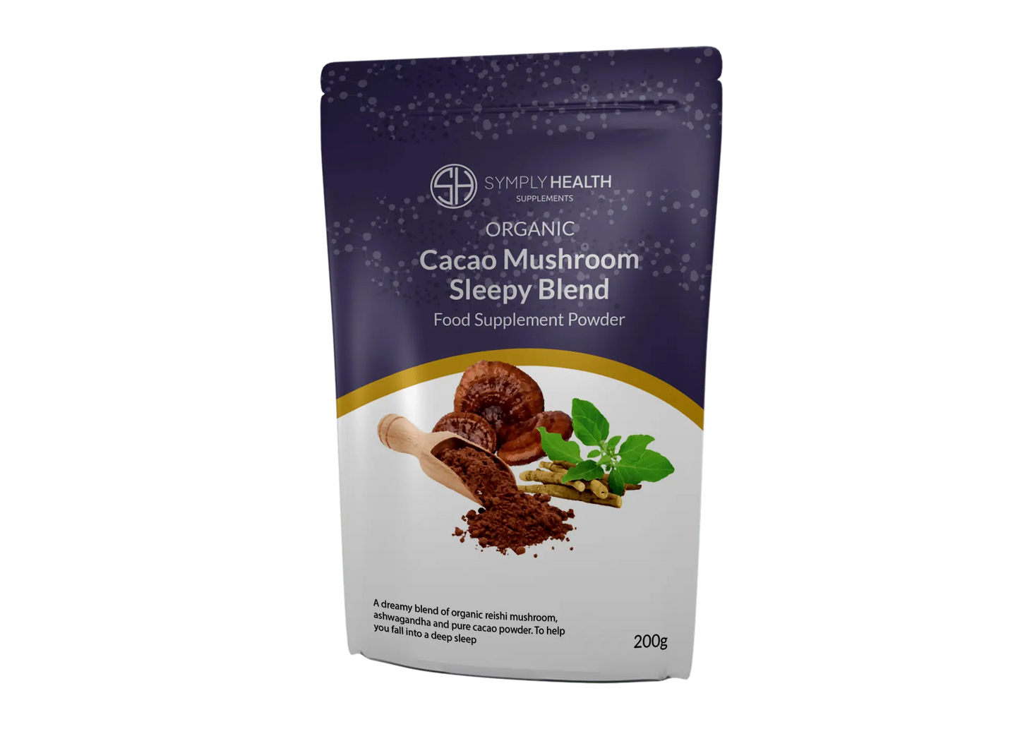 Cacao Mushroom Sleepy Blend Powder front